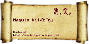 Magula Kilény névjegykártya